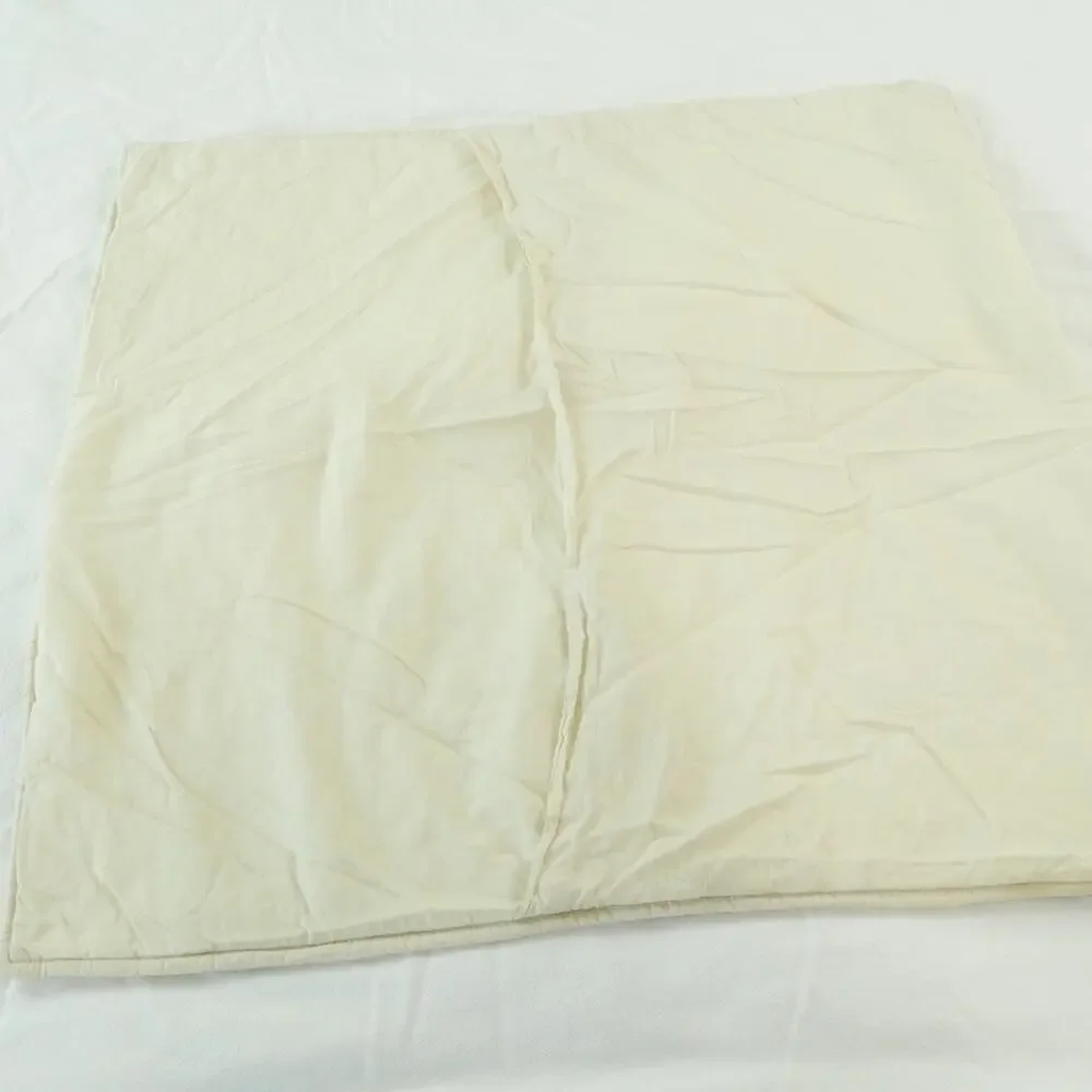 Pottery Barn Quilted Pillow Sham‎ Euro Square Yellow Floral Scroll Boho Neutral